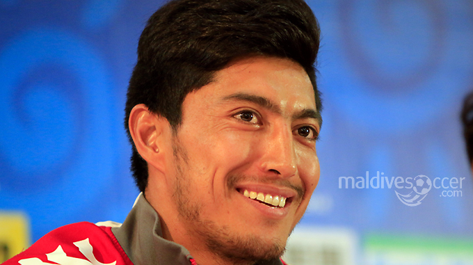 Afghan captain Amiri in today's press conference. (MS Photo: Shimaaz Ali)