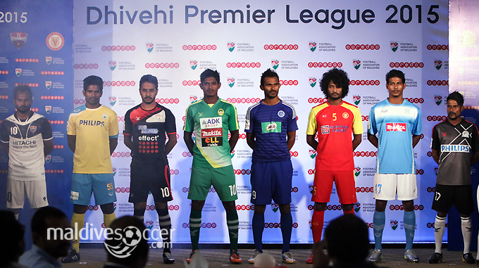 Eight players unveiling their respective club jerseys last night 