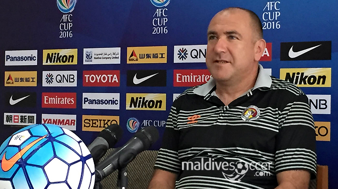 Balestier coach Marco during today's press conference